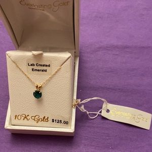 10K Everlasting Gold Emerald Necklace And Necklace RESERVED BUNDLE